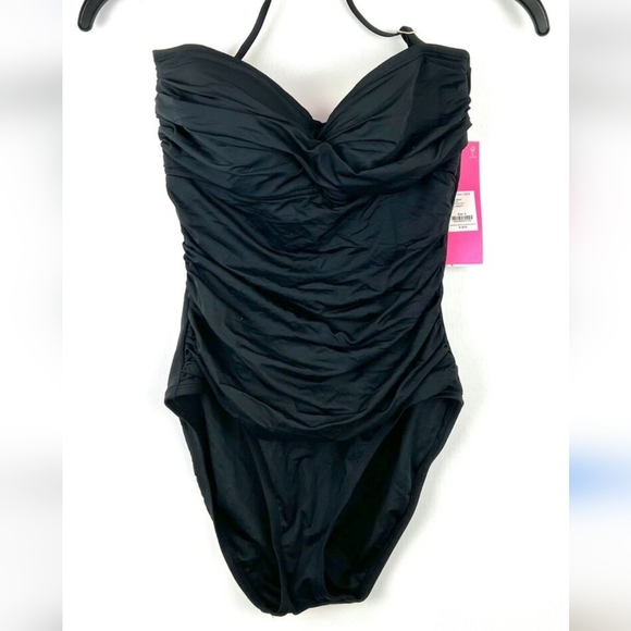 Lilly Pulitzer Flanenco One Piece bathing Sz.12 Black NWT - Picture 1 of 6